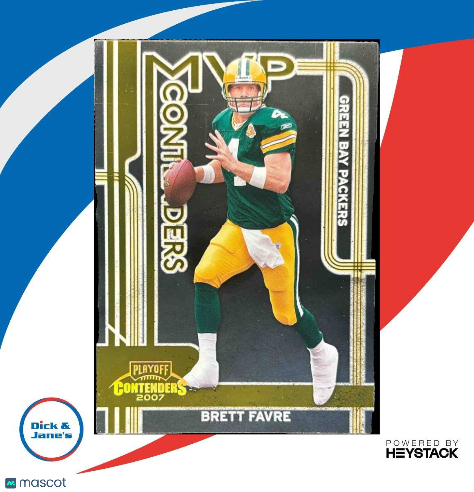 2007 Playoff Contenders Brett Favre MVP Gold Holofoil /250 Green Bay Packers - Sports Cards