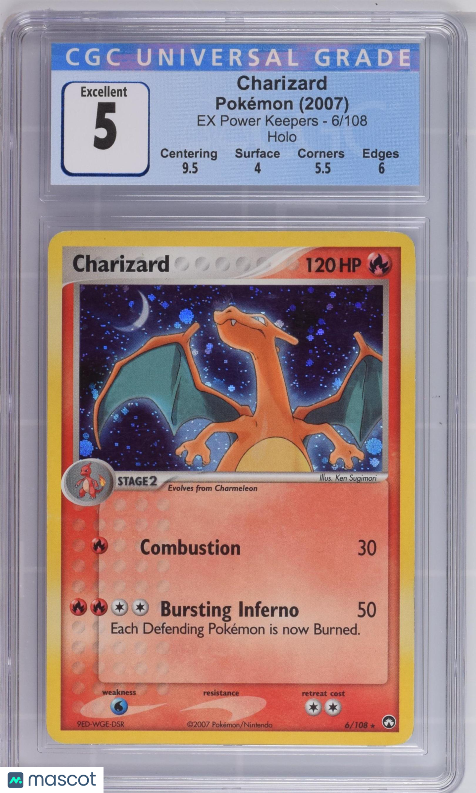2007 Pokemon EX Power Keepers Charizard #6/108 CGC 5 - Graded TCG/CCG