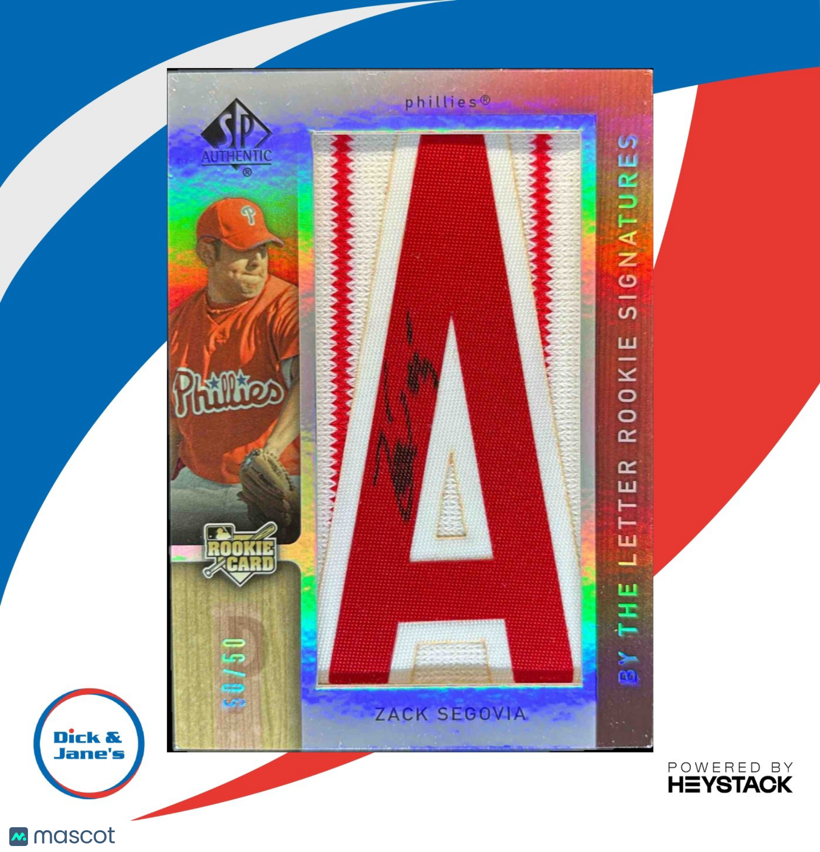 2007 SP Authentic Zack Segovia 05/50 #124 Auto RC Letter - Sports Cards