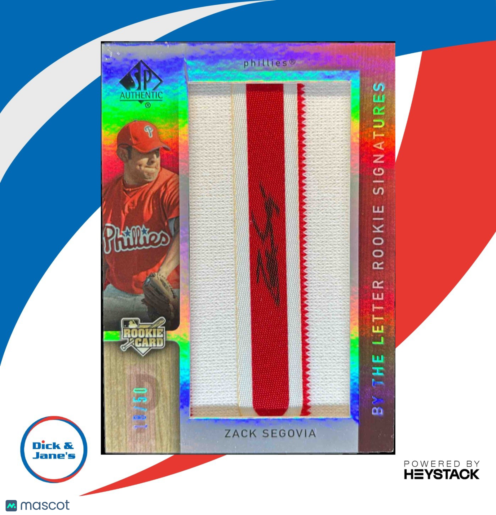 2007 SP Authentic Zack Segovia 18/50 #124 Auto RC Letter I Phillies - Sports Cards