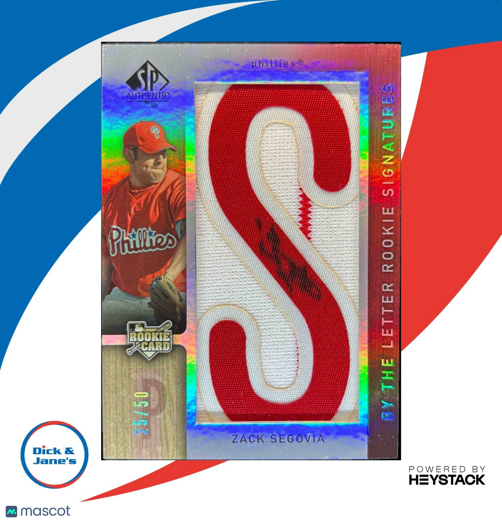 2007 SP Authentic Zack Segovia 25/50#124 Auto RC Letter S Phillies - Sports Cards