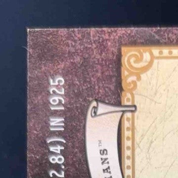 2007 SP Legendary Cuts Stan Coveleski Inside the Numbers 43/72 Auto Indians - Sports Cards