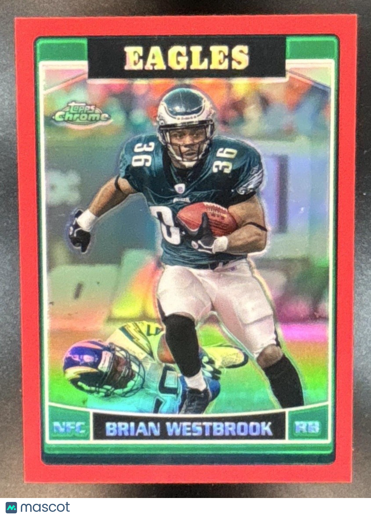 2007 Topps Chrome Brian Westbrook Red Refractor #TC72 Philadelphia Eagles - Sports Cards