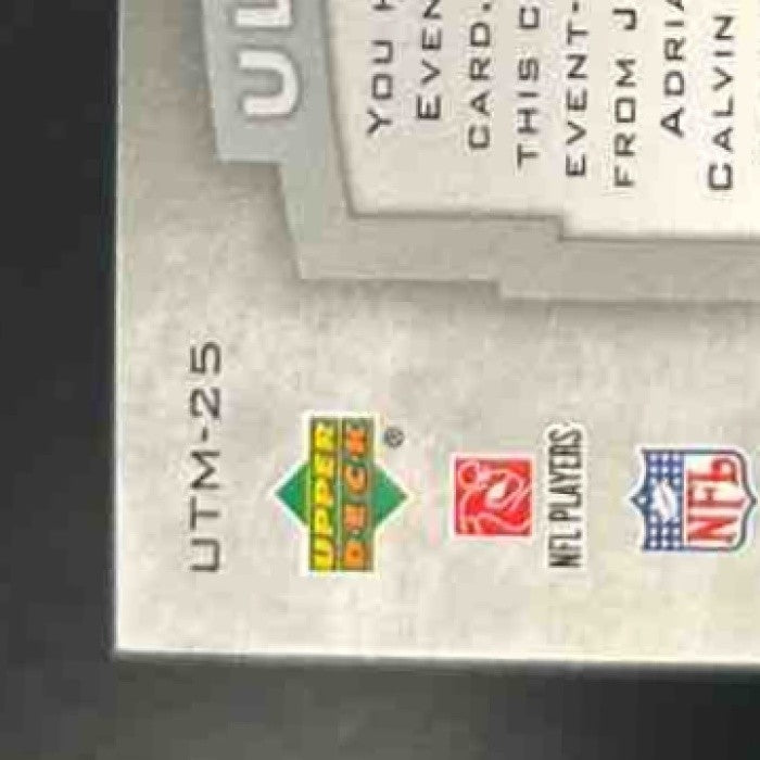 2007 UD Ultimate Collection Russell Adrian Peterson Calvin Johnsn TRI PATCH /50 - Sports Cards