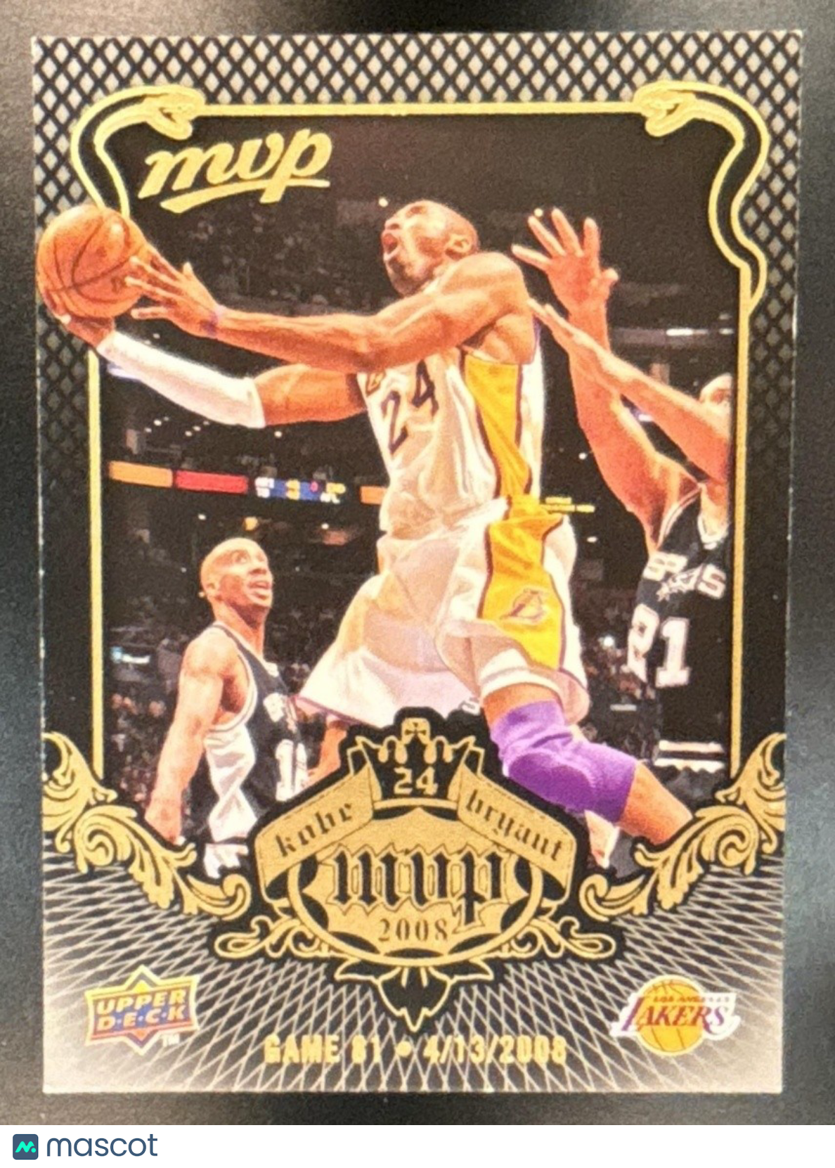 2008-09 Upper Deck MVP Kobe Bryant #KB-81 Los Angeles Lakers - Sports Cards