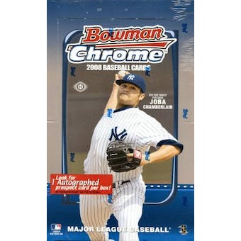 2008 Bowman Chrome Baseball Hobby Box - MLB Hobby Box