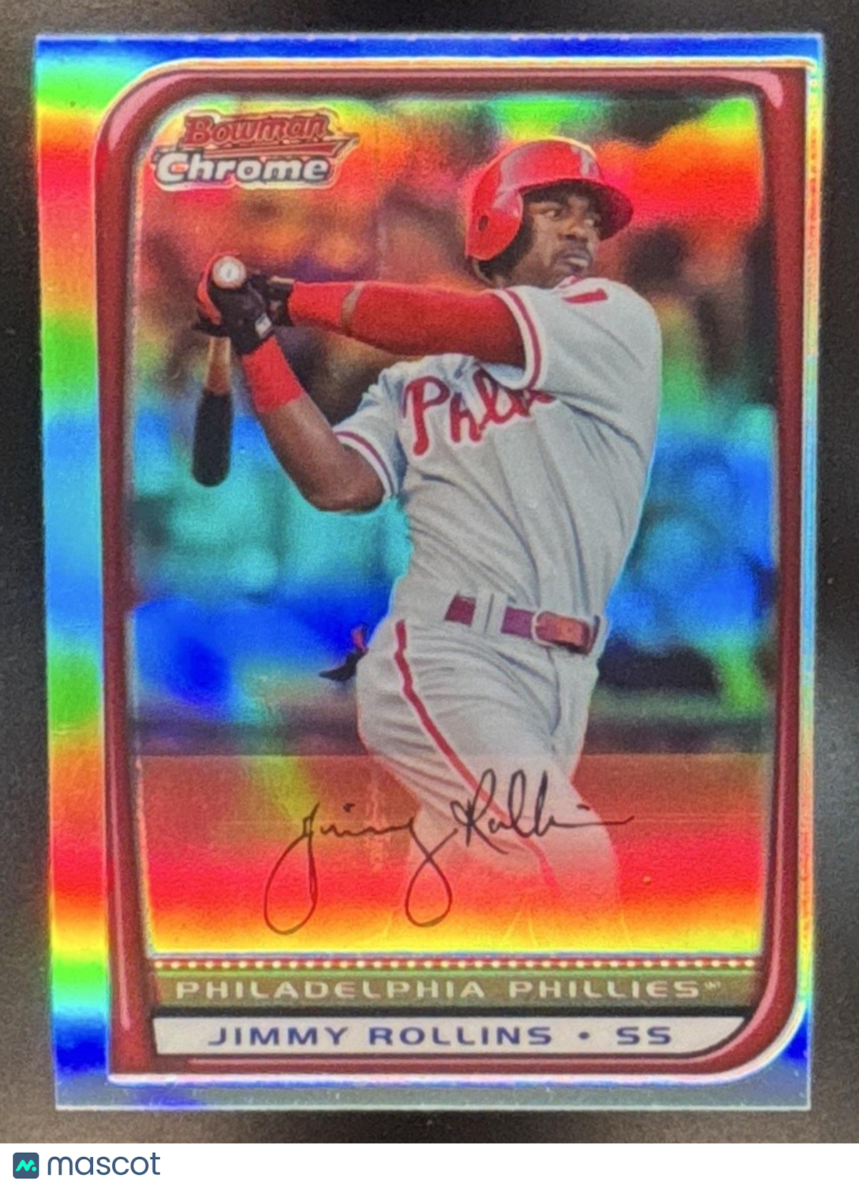 2008 Bowman Chrome Jimmy Rollins Refractor #67 Phillies - Sports Cards