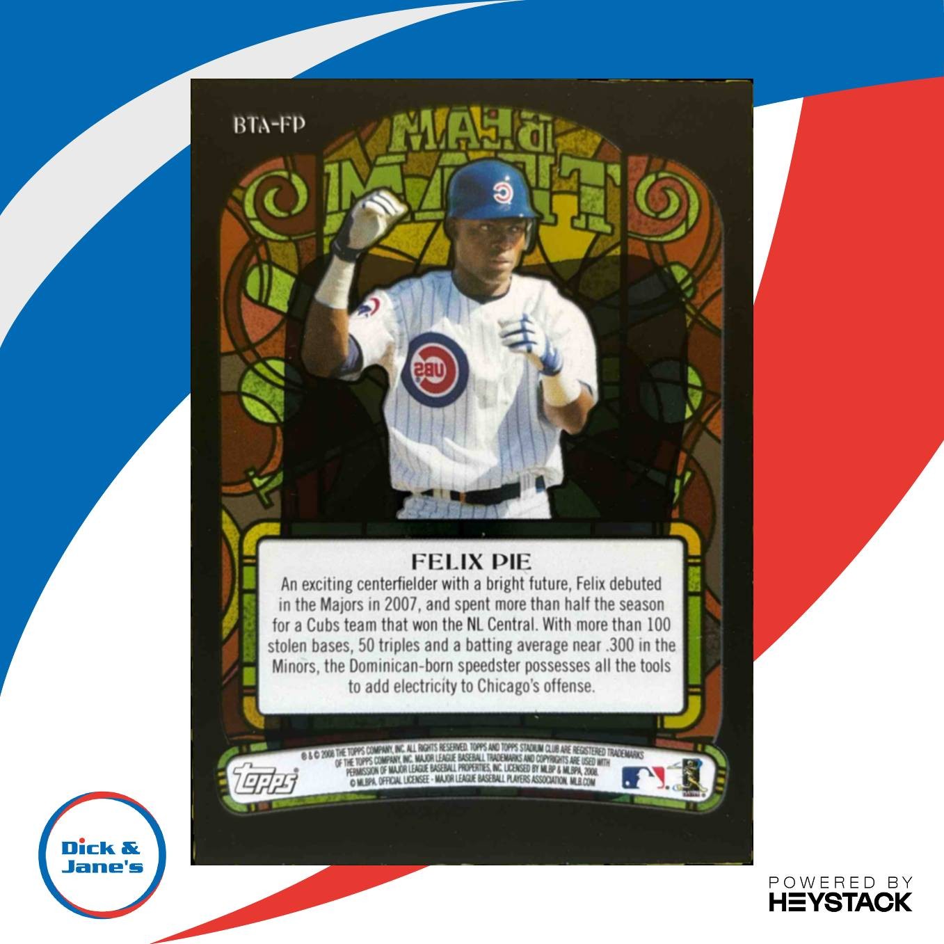 2008 Topps Stadium Club Felix Pie Beam Team Auto #BTA-FP RC Chicago Cubs - Sports Cards