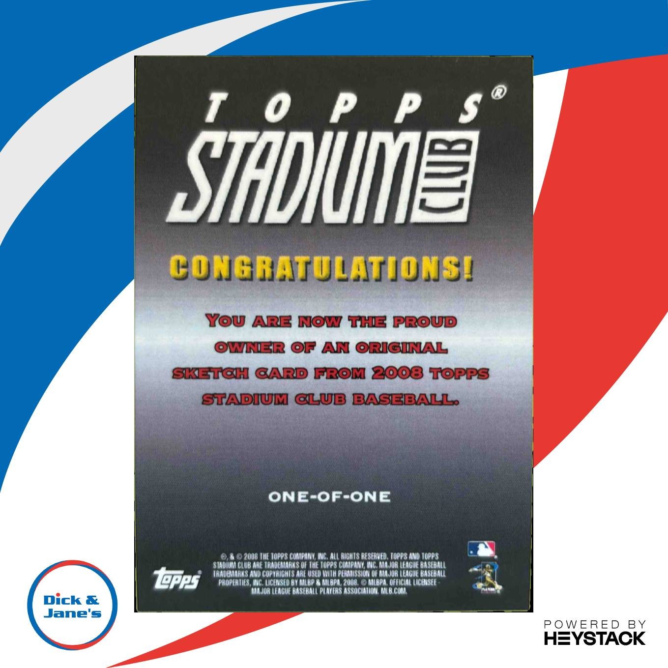 2008 Topps Stadium Club Sketches Gary Carter 1/1 Montreal Expos Sketch Card - Sports Cards