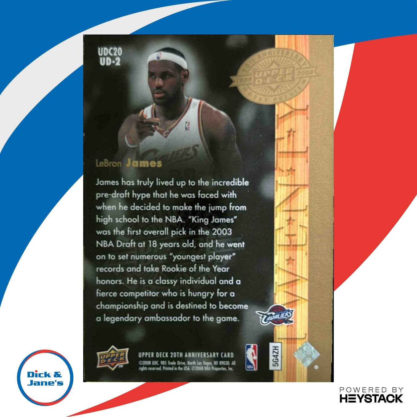 2008 Upper Deck 20th Anniversary LeBron James #UD-2 Cleveland Cavaliers - Sports Cards