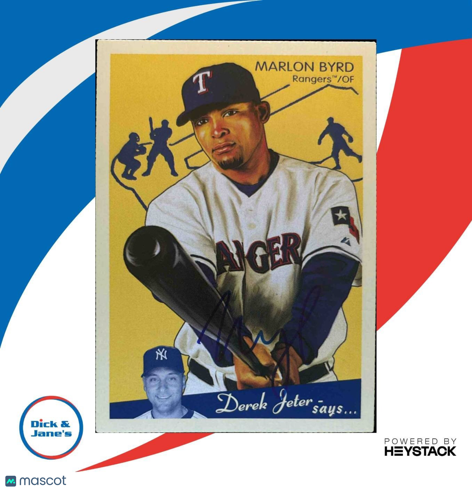 2008 Upper Deck Goudey Marlon Byrd Auto #GG-MB Texas Rangers - Sports Cards