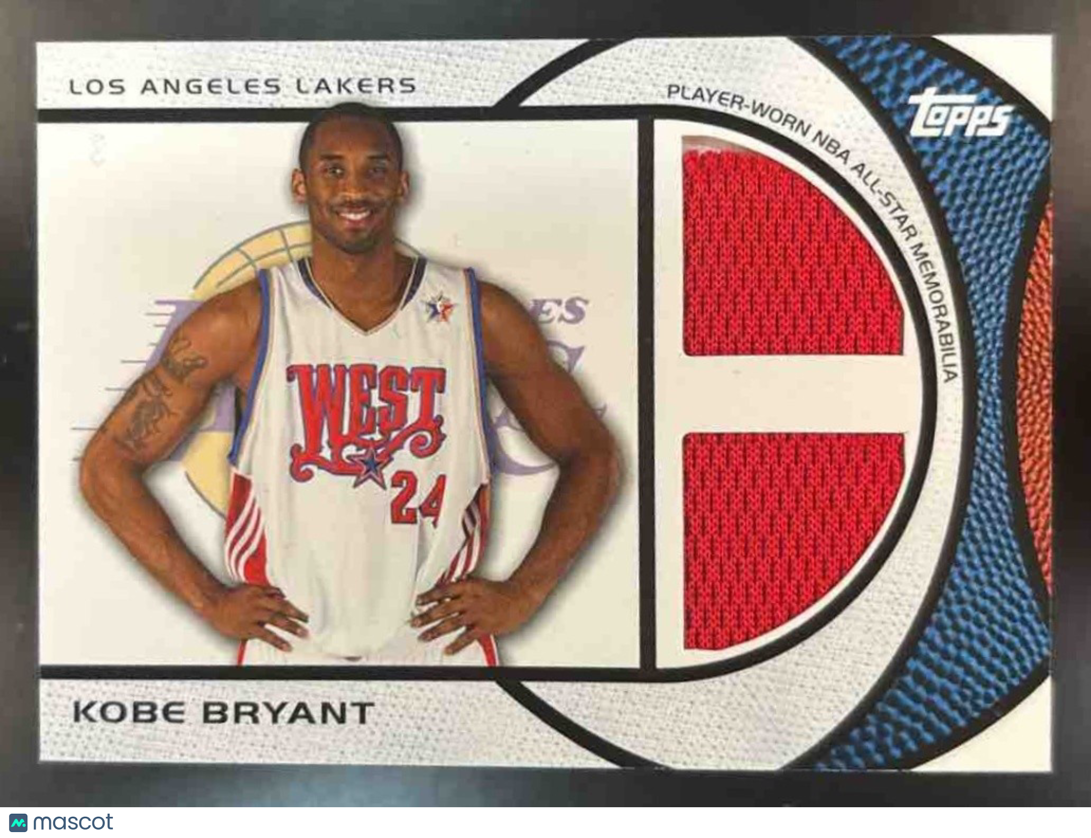 2009-10 Topps Kobe Bryant All Star Relics Dual /199 #ASD-KB Los Angeles Lakers - Sports Cards