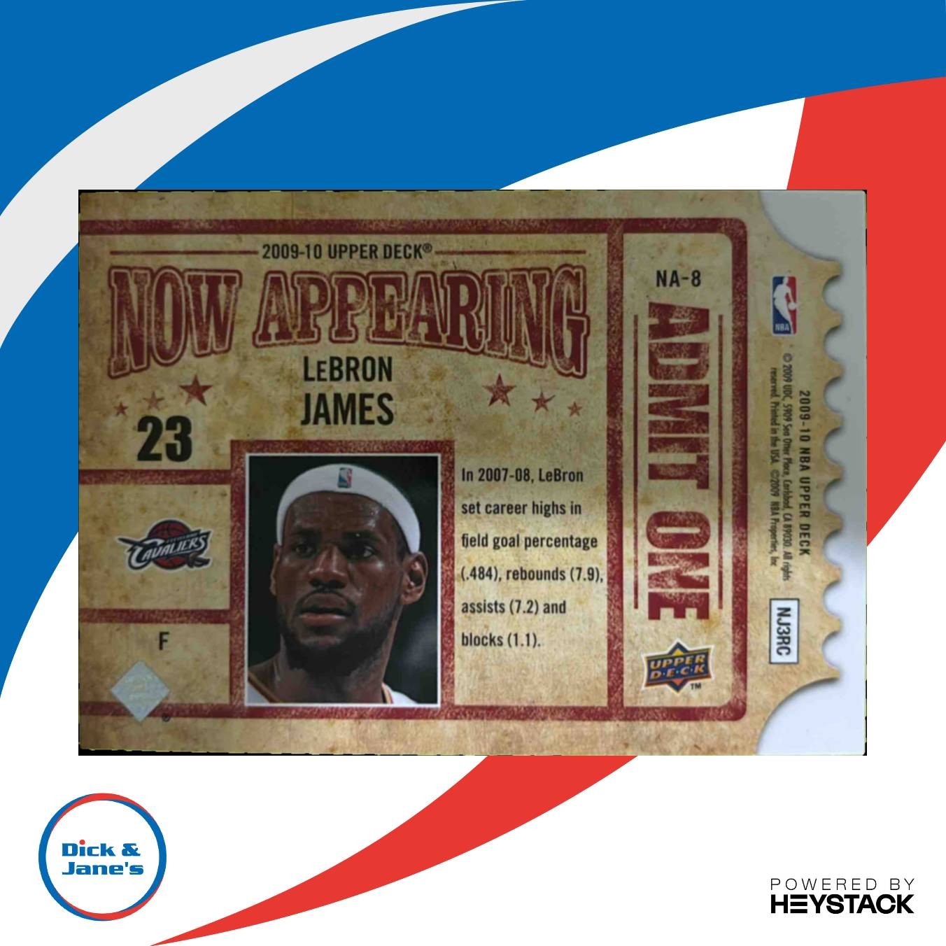 2009-10 Upper Deck LeBron James Now Appearing #NA-8 Cleveland Cavaliers - Sports Cards