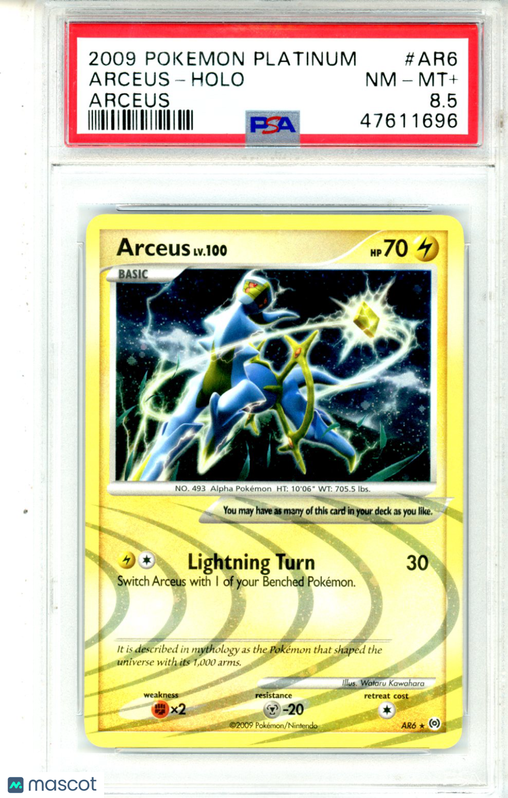 2009 Pokemon Platinum Arceus #AR6 Arceus HOLO PSA 8.5 - Graded TCG/CCG
