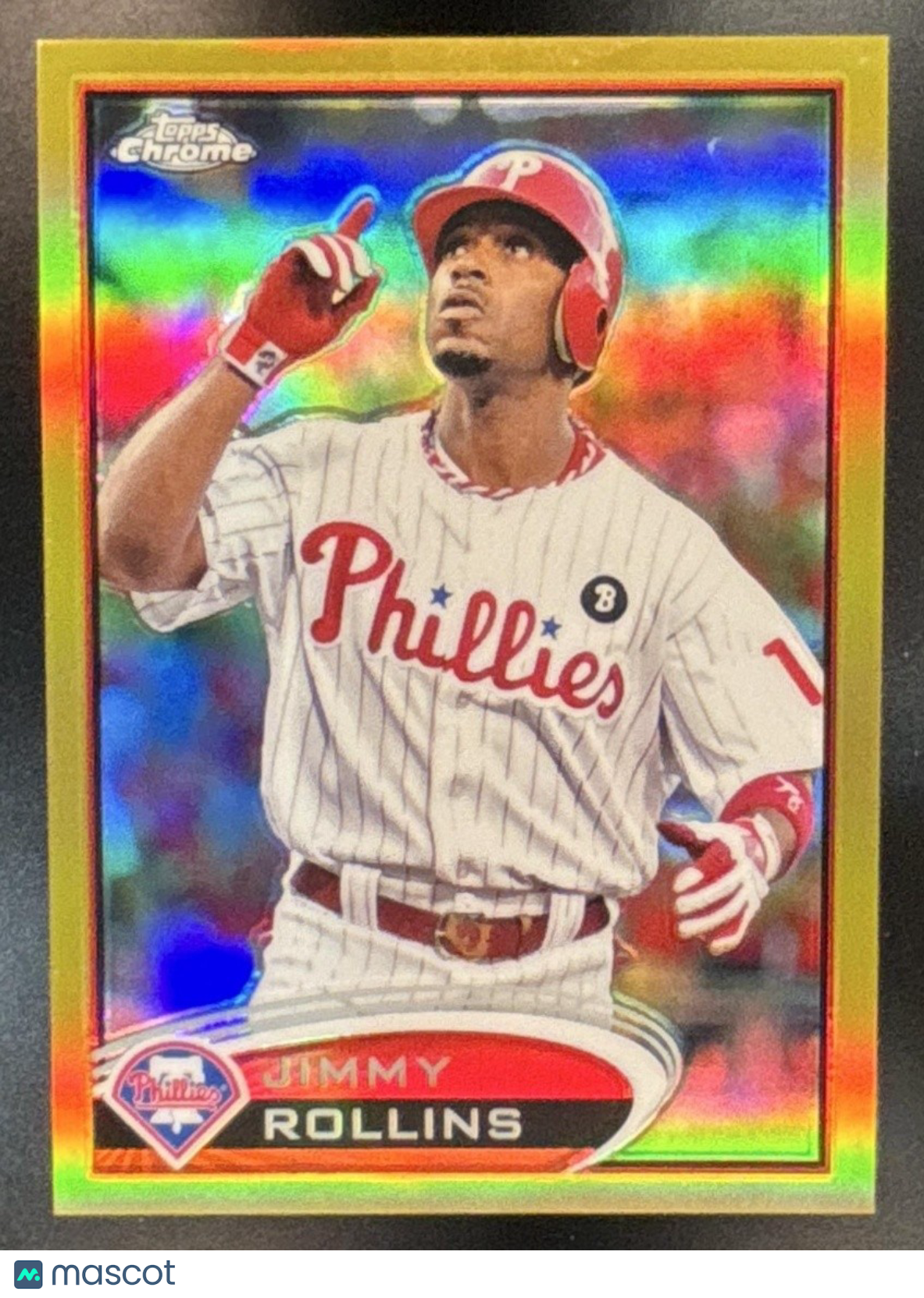 2009 Topps Chrome Jimmy Rollins Gold Refractor /50