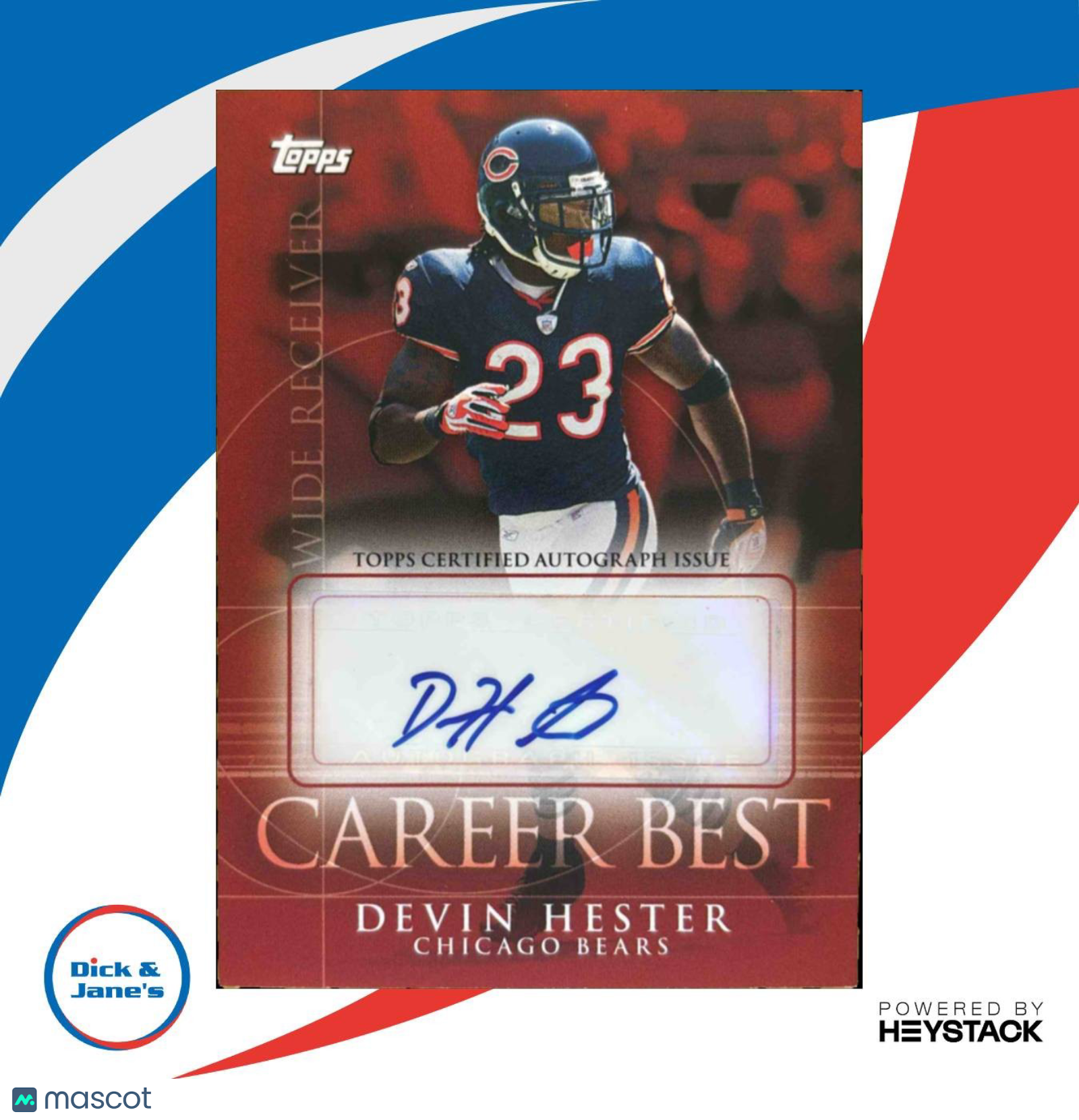 2009 Topps Devin Hester Career Best Auto #CBA-DH Chicago Bears Signatures - Sports Cards