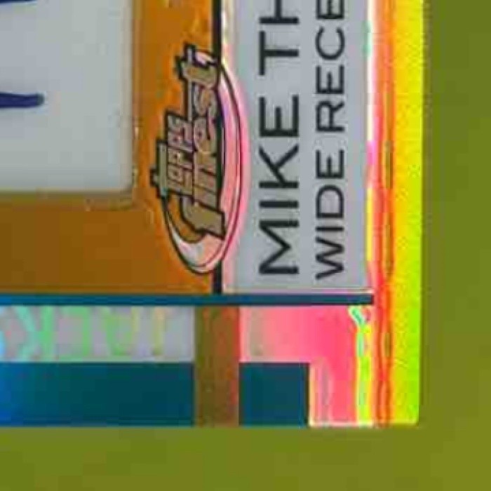 2009 Topps Finest Mike Thomas Rookie Jersey Auto Gold /25 #71 RC Jaguars - Sports Cards