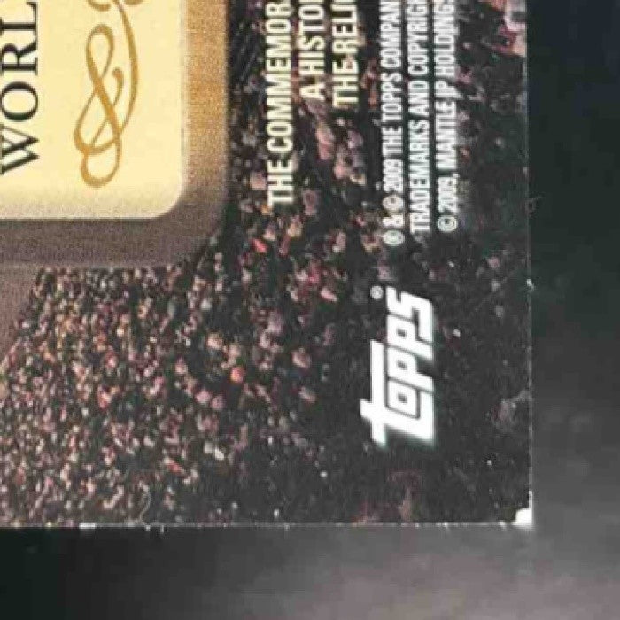 2009 Topps Mickey Mantle 1952 World Series Legends Commemorative Patch Yankees - Sports Cards