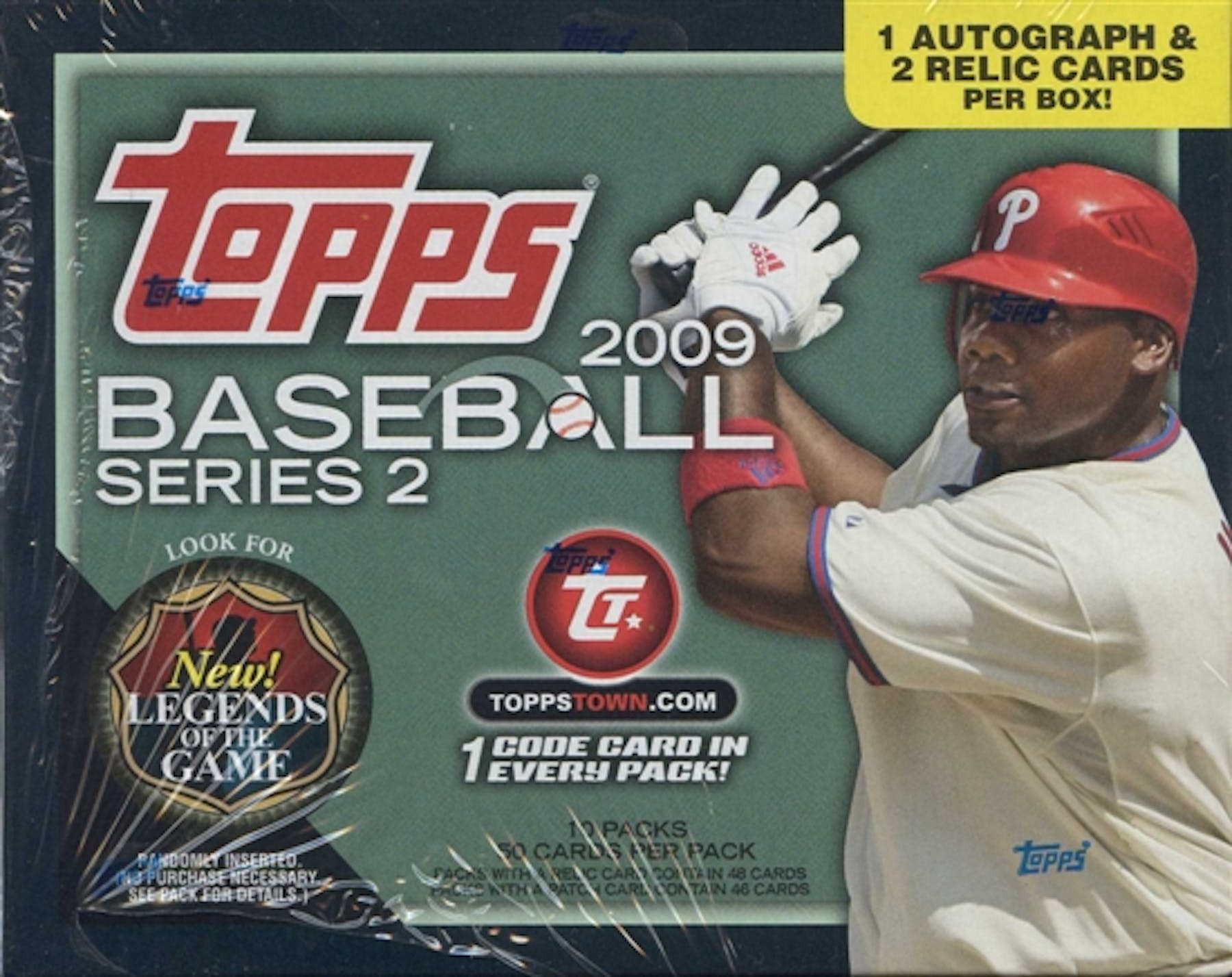 2009 Topps Series 2 Baseball Hobby HTA Jumbo Box (3 Hits) - MLB Hobby Box