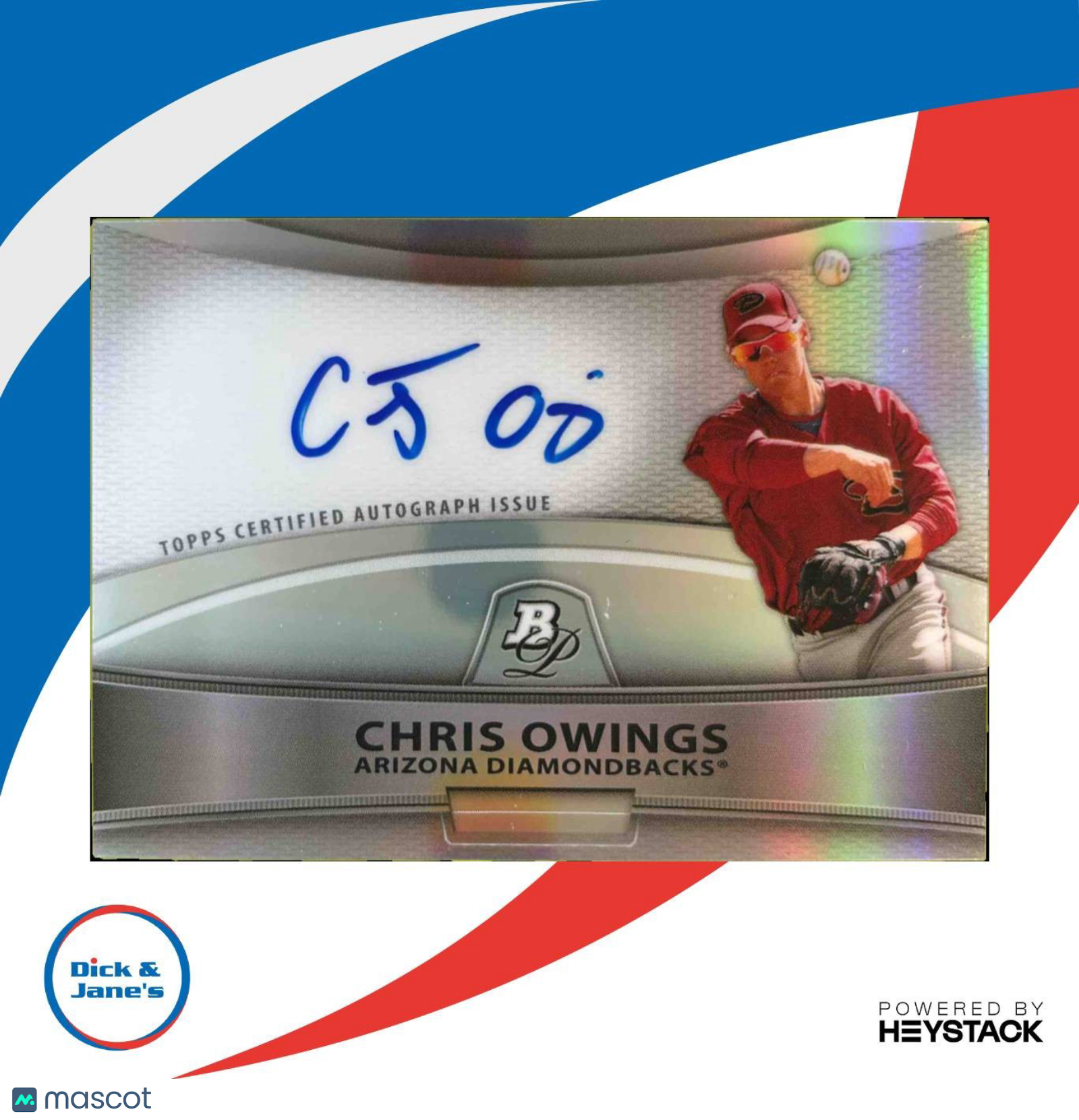 2010 Bowman Platinum Chris Owings Prospect Auto Refractor Arizona Diamondbacks - Sports Cards