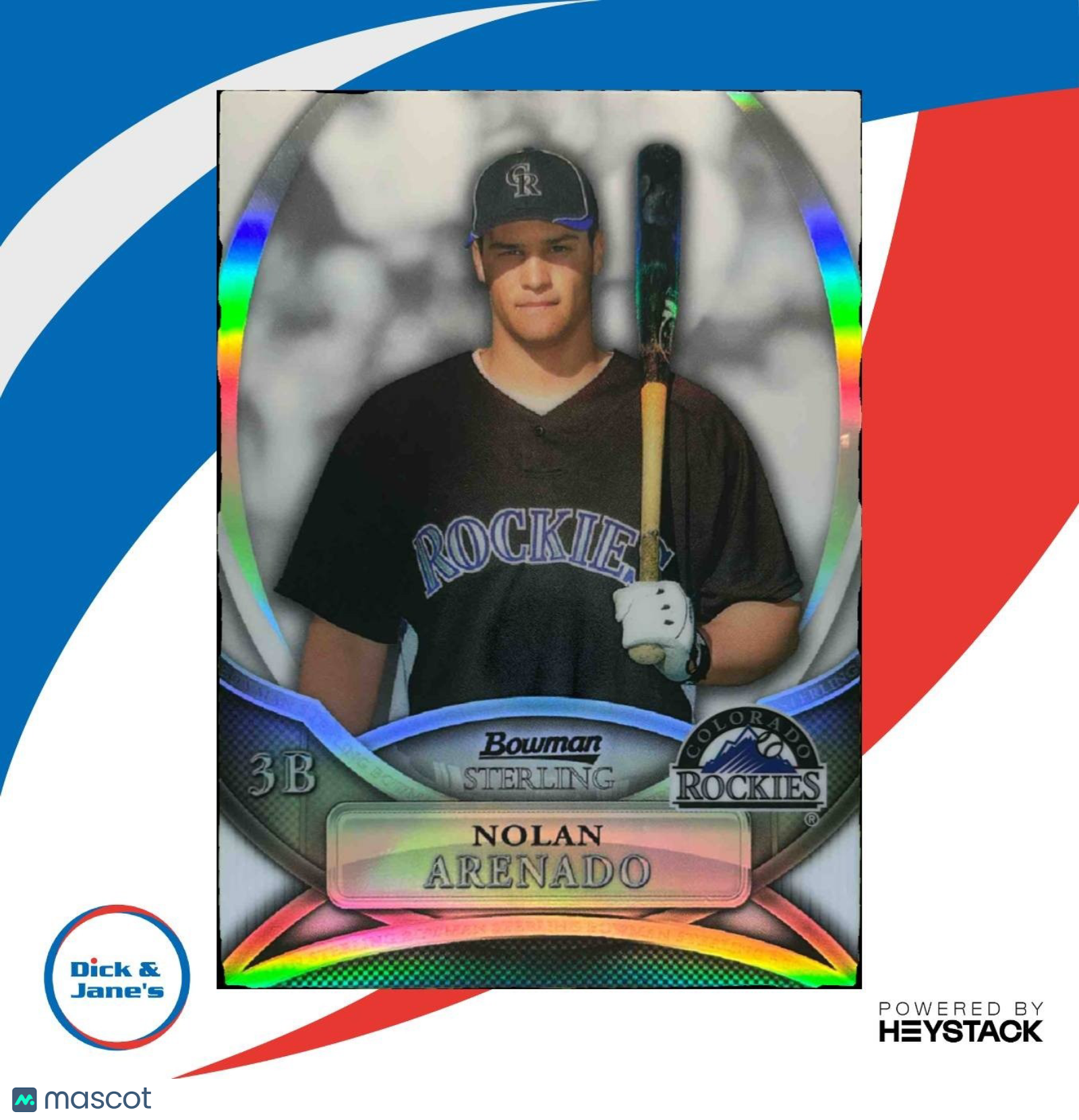 2010 Bowman Sterling Nolan Arenado Prospects Refractor /199 Colorado Rockies - Sports Cards