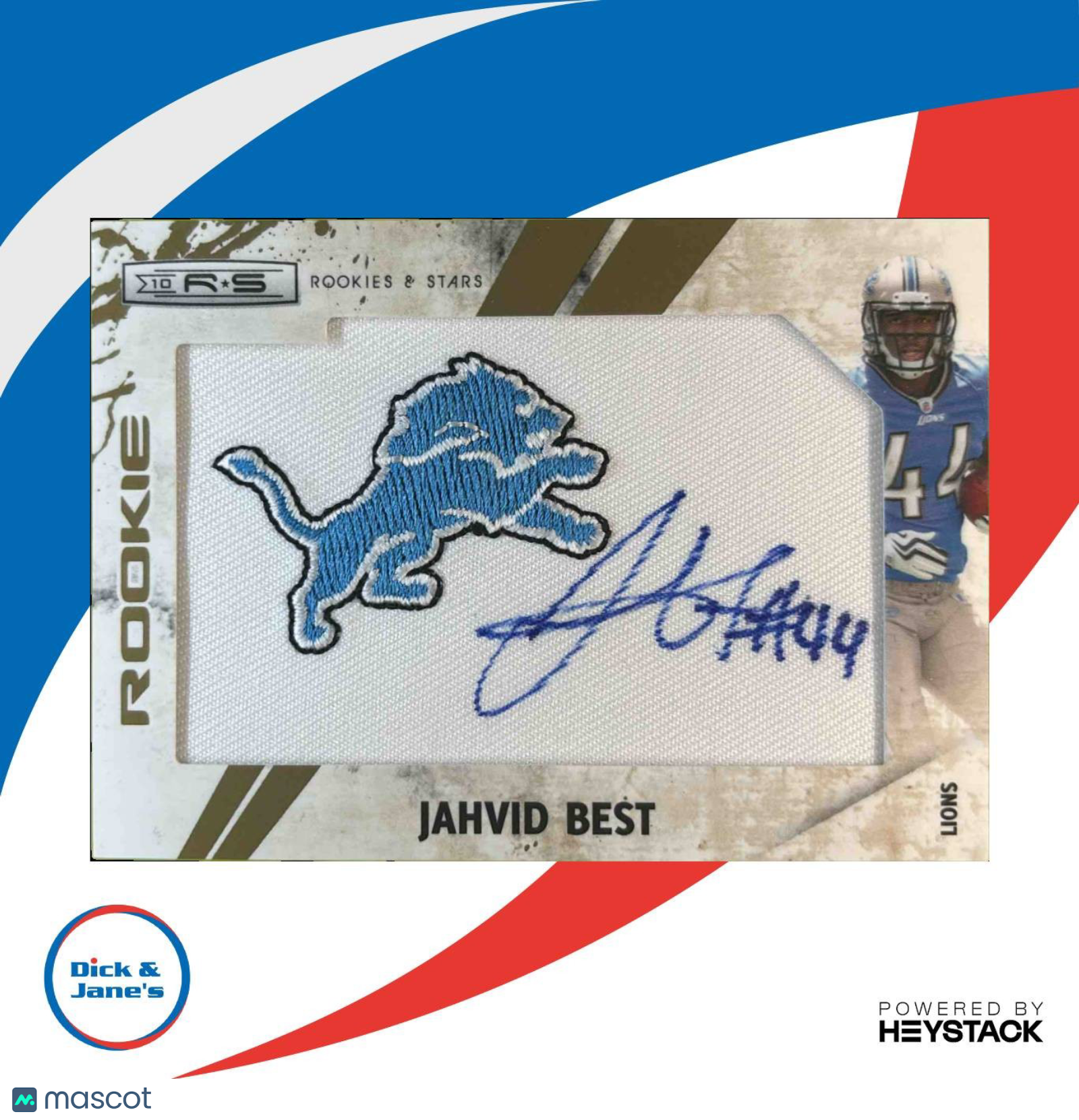 2010 Panini Rookies & Stars Jahvid Best 85/299 #277 RC Auto Detroit Lions - Sports Cards