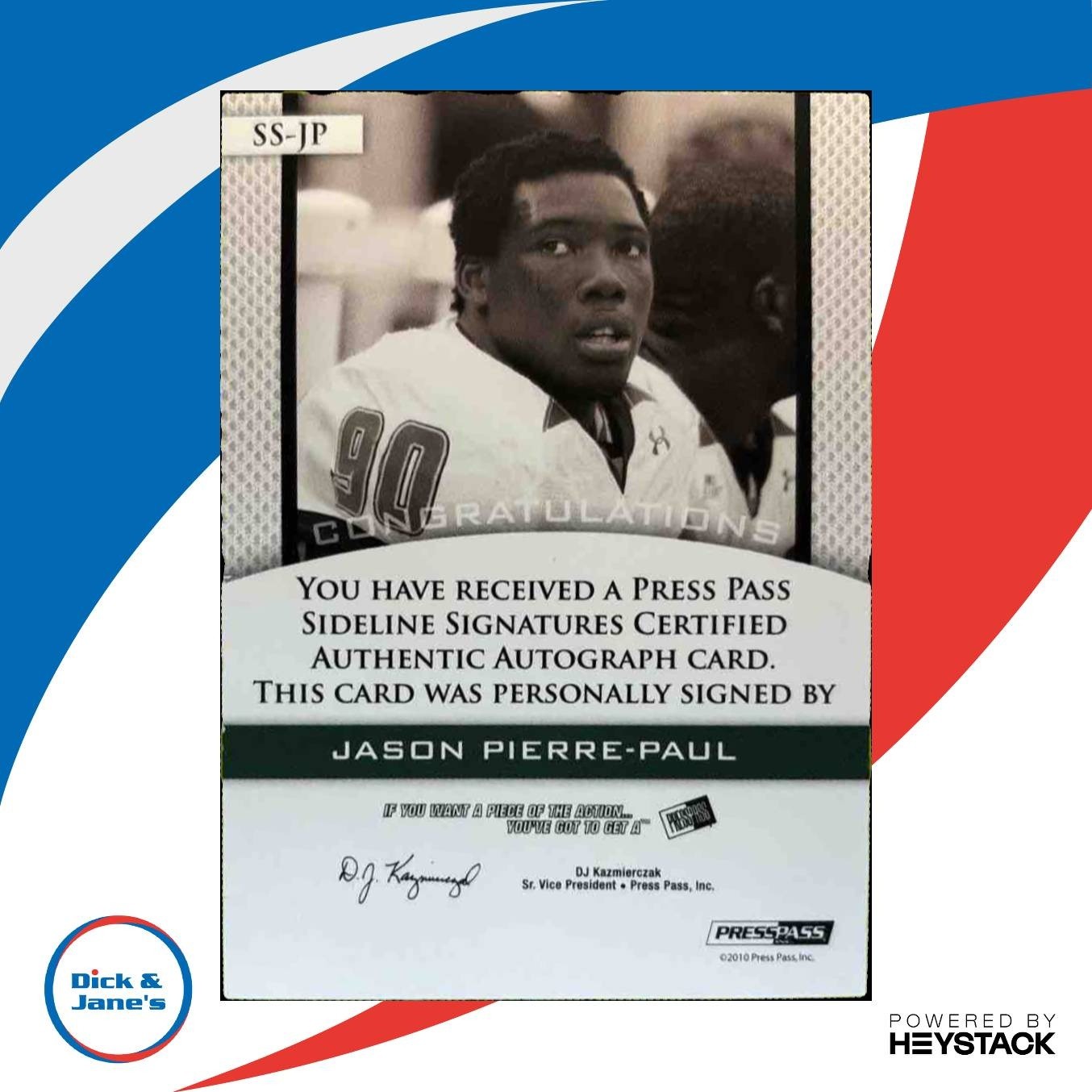 2010 Press Pass Jason Pierre-Paul Saturday Signatures Auto South Florida Bulls - Sports Cards