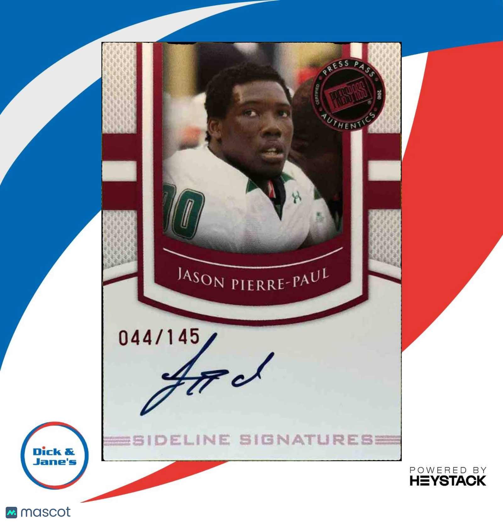 2010 Press Pass Jason Pierre-Paul Saturday Signatures Auto South Florida Bulls - Sports Cards