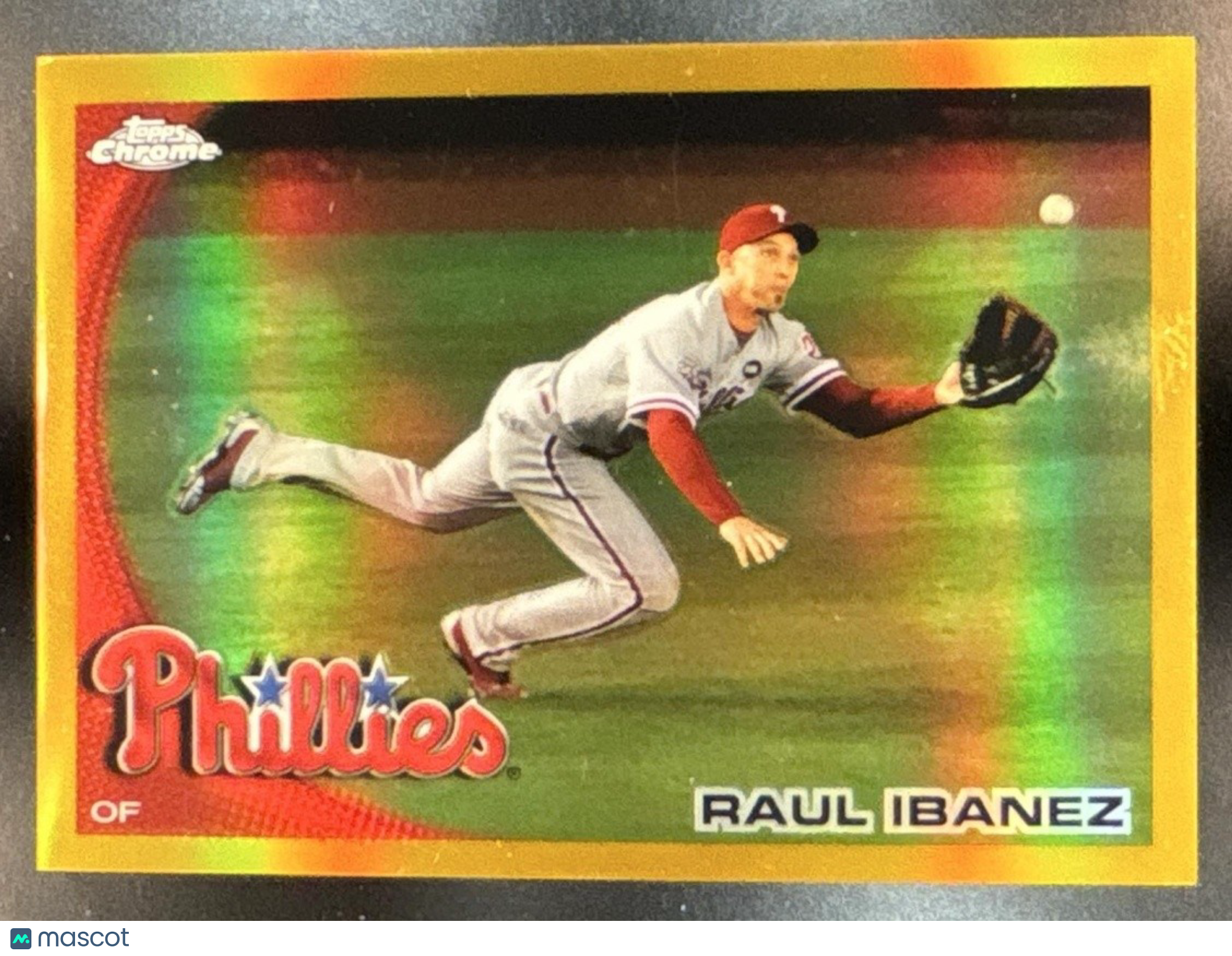 2010 Topps Chrome Raul Ibanez Gold Refractor /50 #170 Philadelphia Phillies - Sports Cards