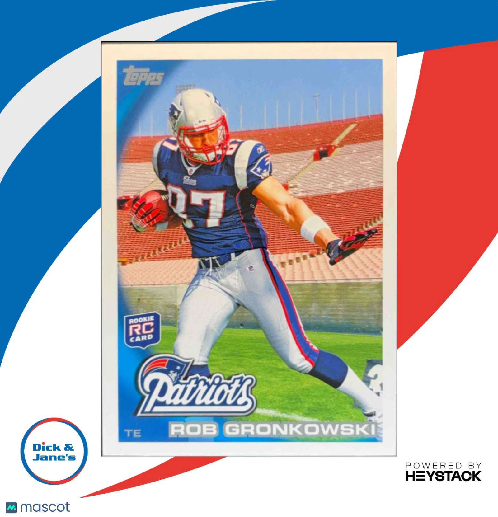 2010 Topps Rob Gronkowski #148a RC New England Patriots Rookie Card - Sports Cards