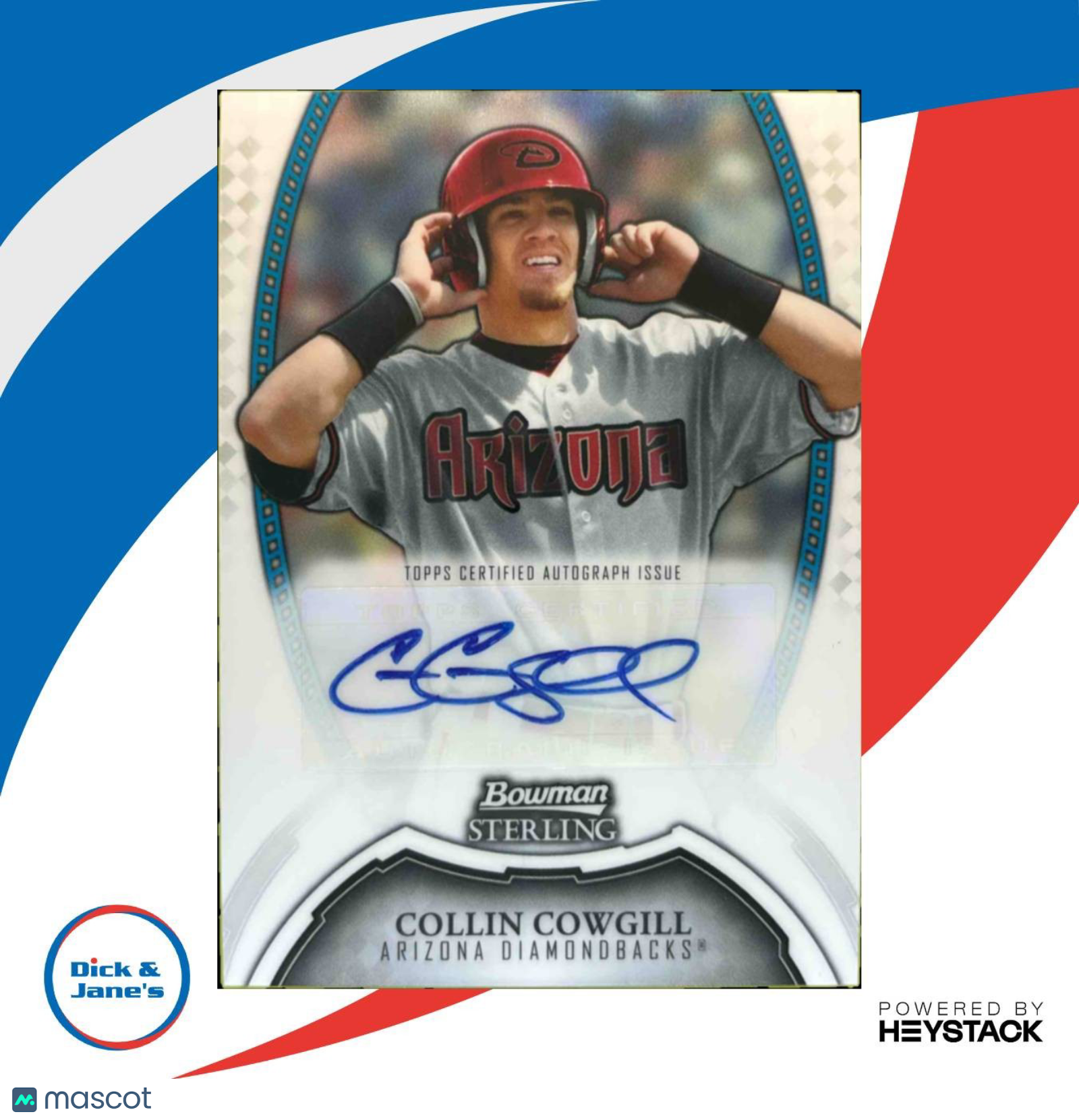 2011 Bowman Sterling Collin Cowgill Prospect Auto #BSP-CC Arizona Diamondbacks - Sports Cards