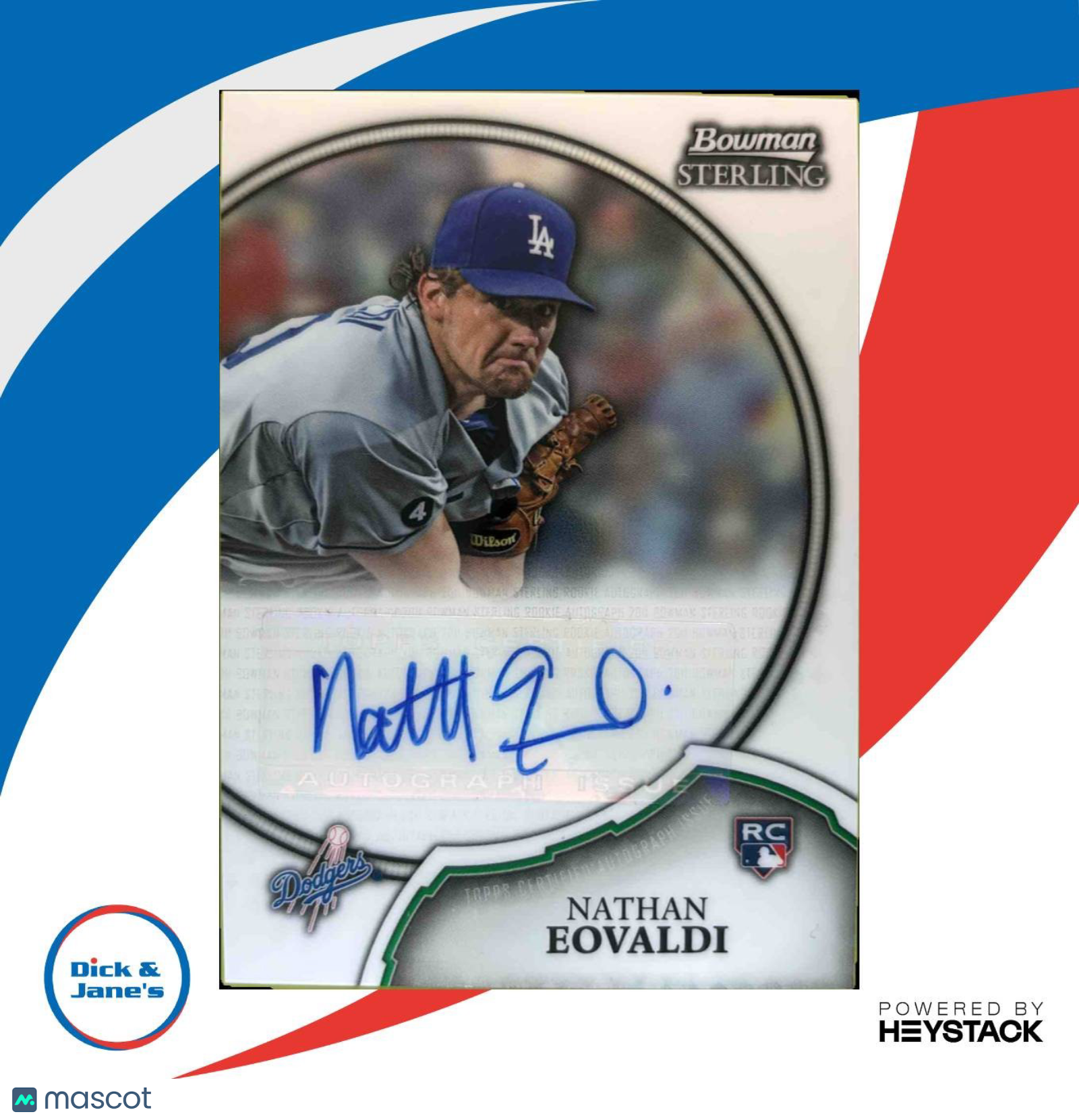 2011 Bowman Sterling Nathan Eovaldi Rookie Auto #12 RC Los Angeles Dodgers - Sports Cards