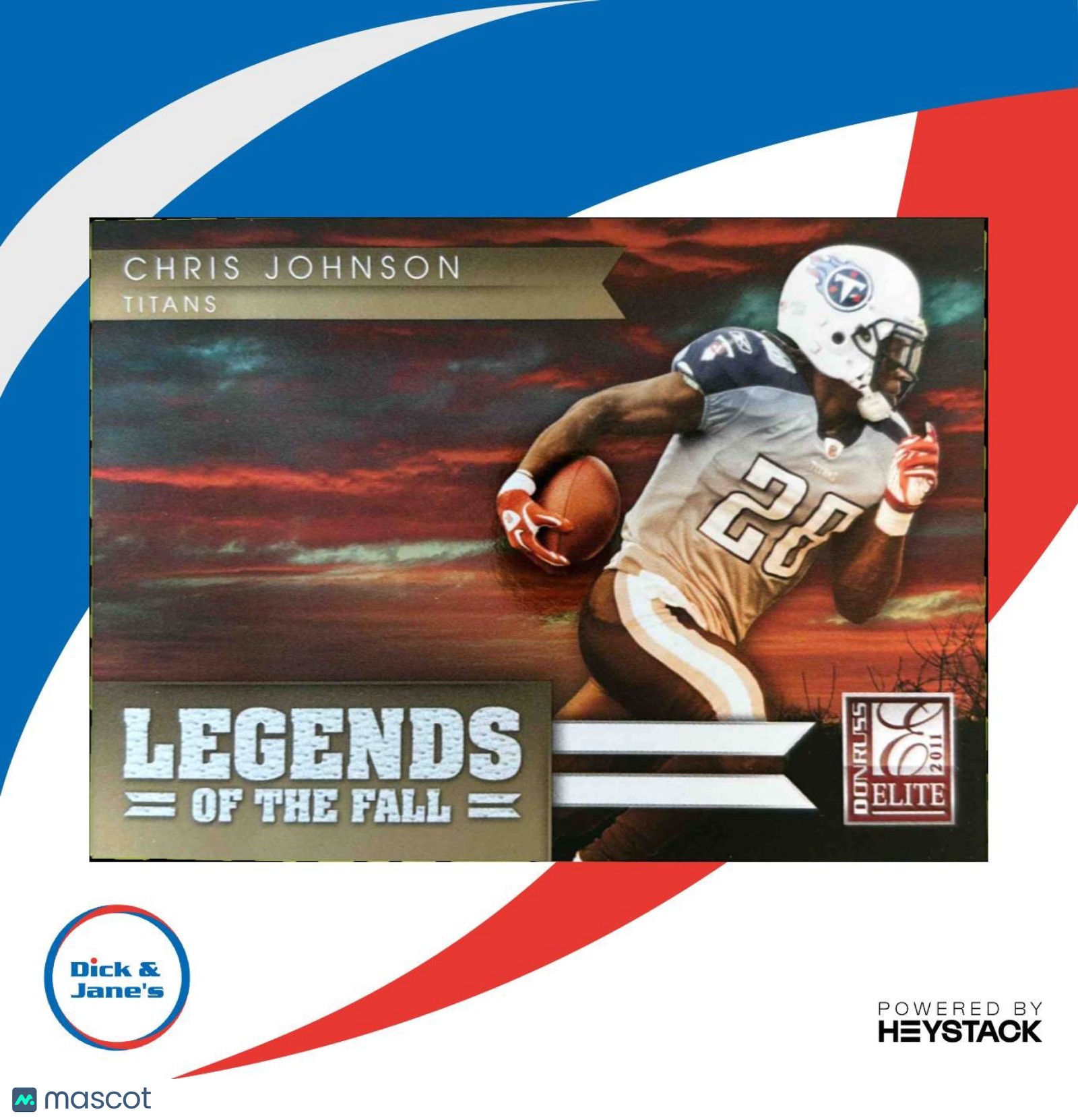 2011 Panini Donruss Elite Chris Johnson Legends of the Fall Gold /999 #4 Titans - Sports Cards