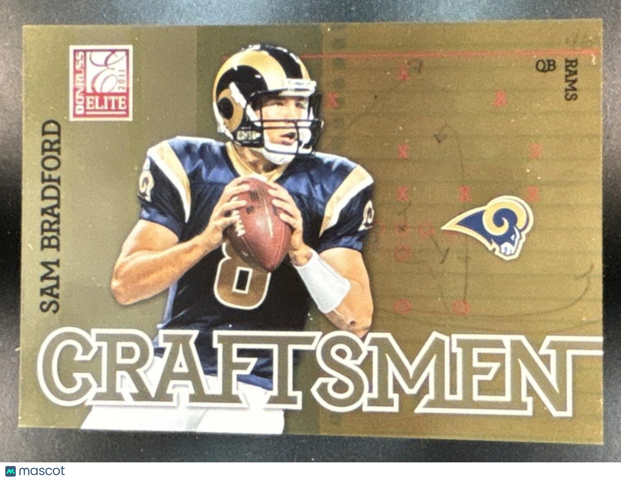 2011 Panini Donruss Elite Sam Bradford Craftsmen Gold /999 #22 St. Louis Rams - Sports Cards