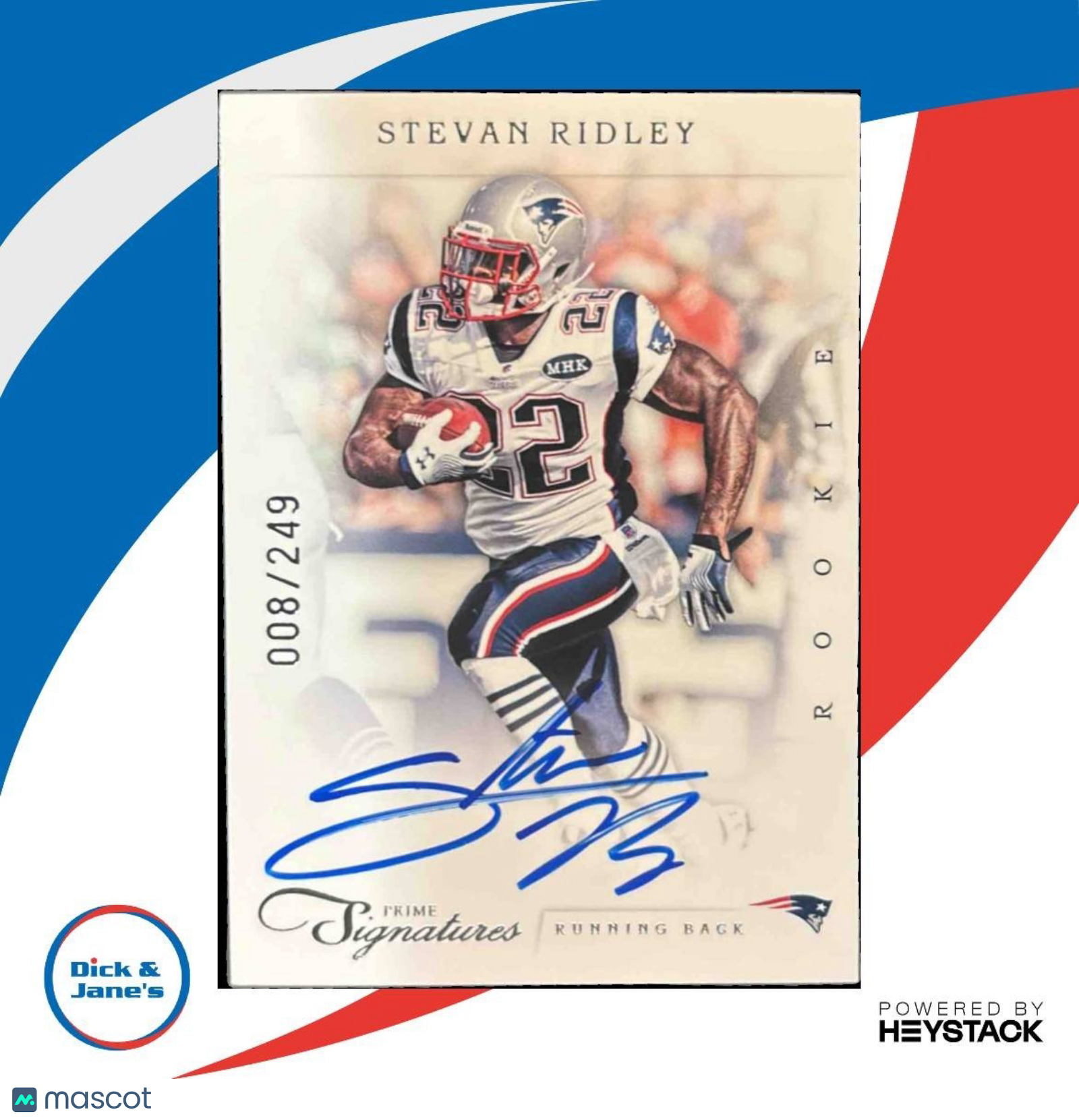 2011 Panini Prime Signatures Stevan Ridley /249 RC Auto Patriots - Sports Cards