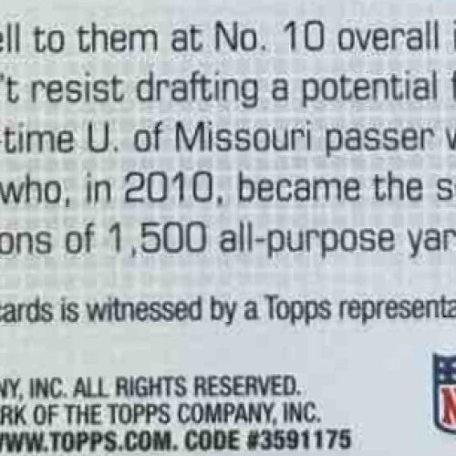 2011 Topps Blaine Gabbert Maurice Jones-Drew Faces of Franchise Auto /25 Jaguars - Sports Cards
