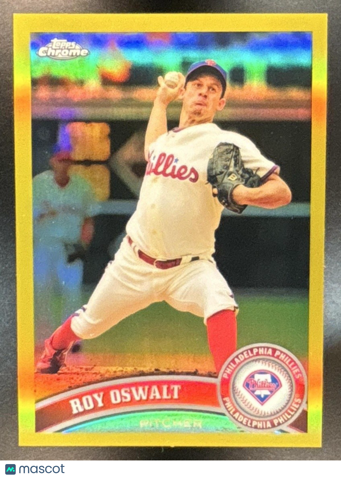 2011 Topps Chrome Roy Oswalt Gold Refractor /50 #125 Philadelphia Phillies - Sports Cards