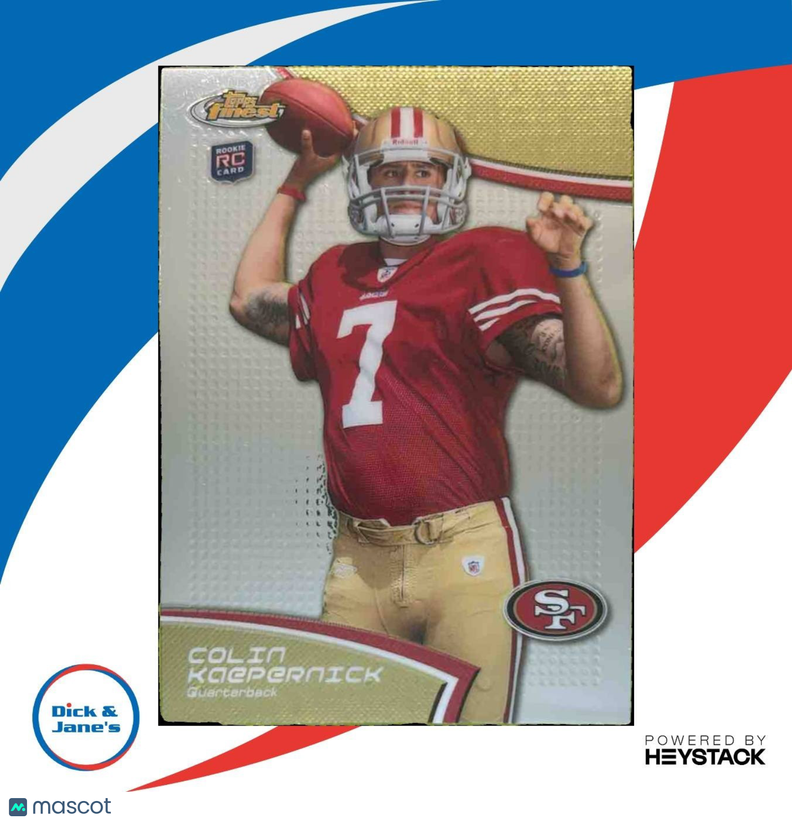 2011 Topps Finest Colin Kaepernick #52 RC San Francisco 49ers - Sports Cards