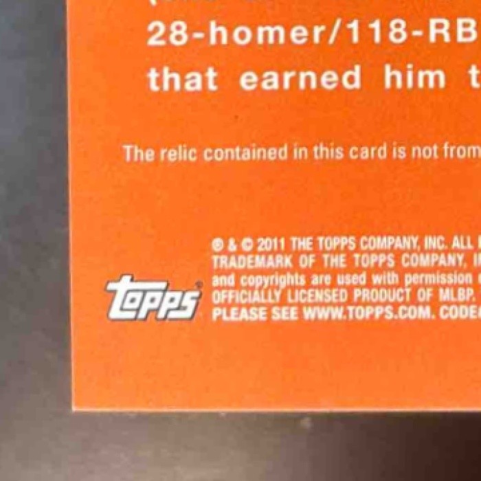 2011 Topps Lineage Brooks Robinson 1975 Mini Relics #75R-BR Baltimore Orioles - Sports Cards