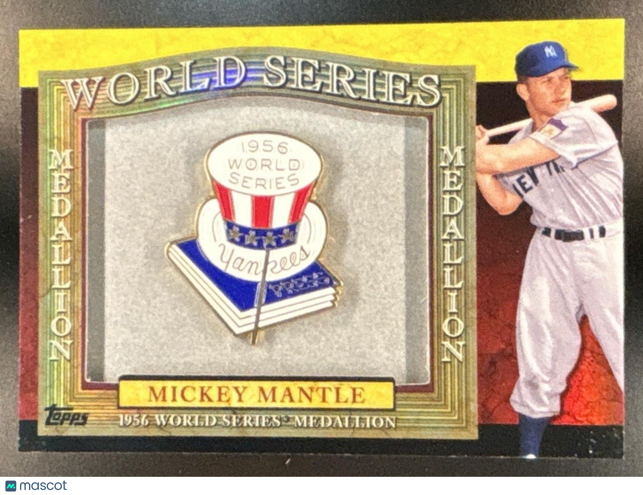 2011 Topps Mickey Mantle 56’ World Series Manufactured Medallions Yankees - Sports Cards