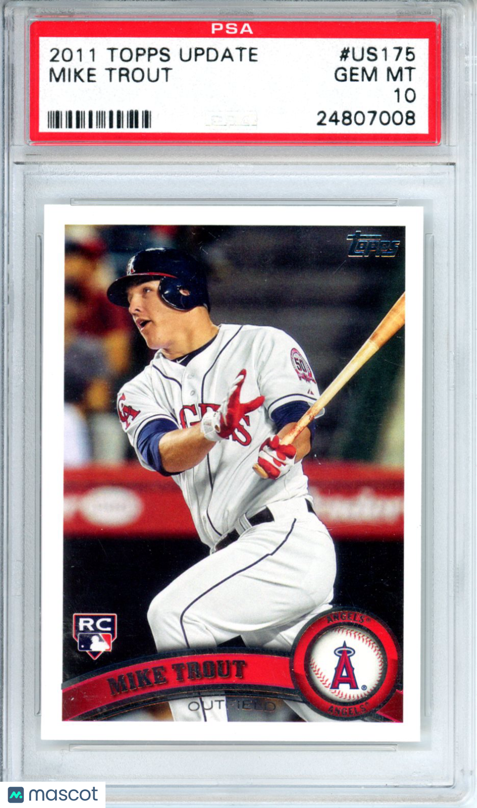 2011 Topps Update Mike Trout Rookie #US175 PSA 10 GEM MINT Anaheim Angels Graded Sports Cards