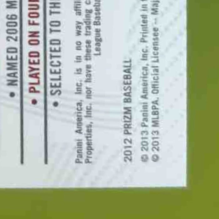 2012 Panini Prizm Joe Girardi Auto #JG New York Yankees - Sports Cards