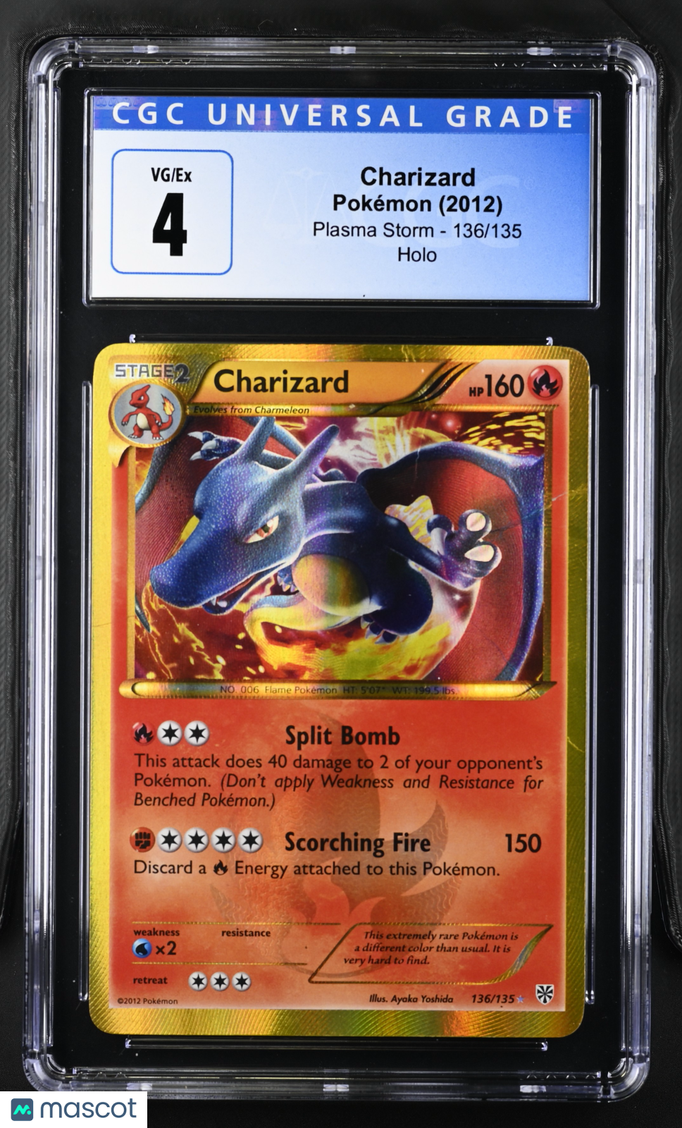 2012 Pokémon Plasma Storm Charizard #136/135 English CGC 4 - Graded TCG/CCG