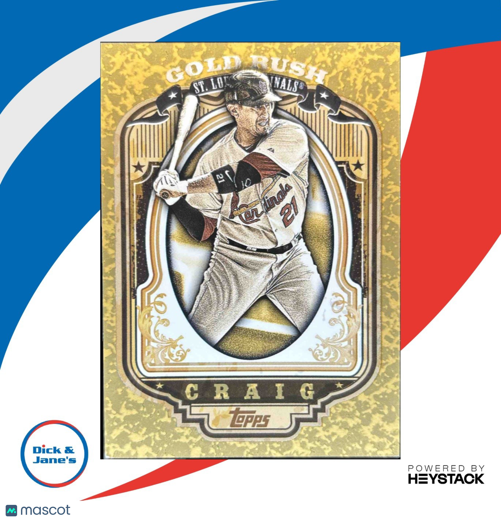 2012 Topps Allen Craig Gold Rush Wrapper Redemption #4 St. Louis Cardinals (1A) - Sports Cards