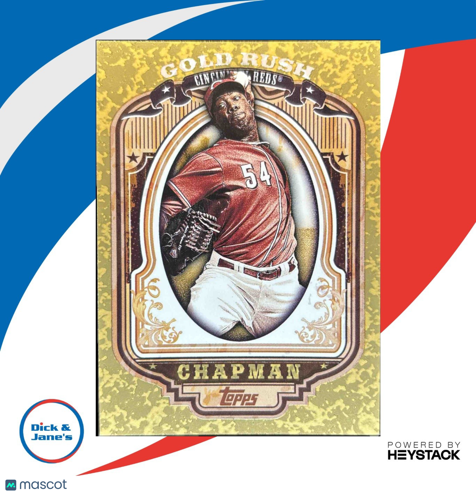 2012 Topps Aroldis Chapman Gold Rush Wrapper Redemption #5 Cincinnati Reds - Sports Cards