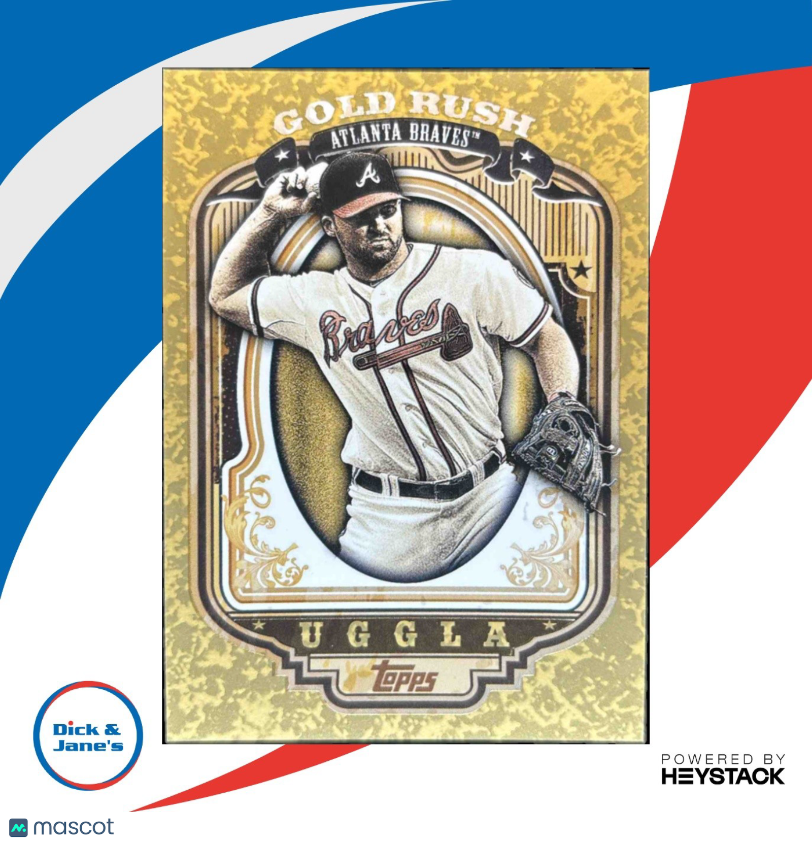 2012 Topps Dan Uggla Gold Rush Wrapper Redemption #15 Atlanta Braves - Sports Cards