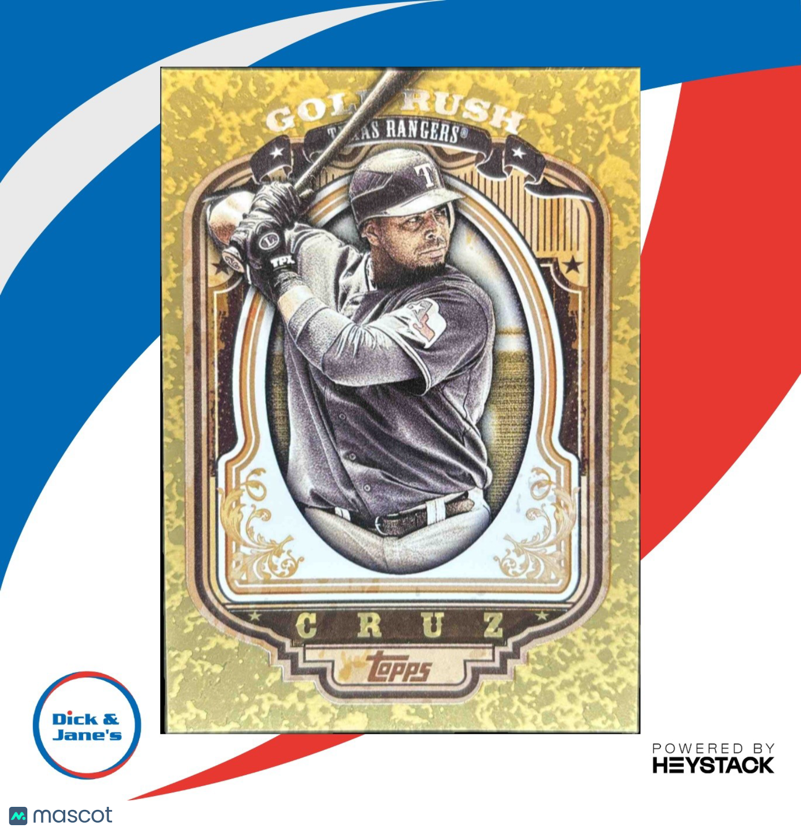 2012 Topps Nelson Cruz Gold Rush Wrapper Redemption #9 Texas Rangers - Sports Cards