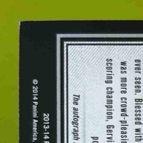 2013-14 Panini Signature George Gervin Dynamic Ink /35 #2 Auto San Antonio Spurs - Sports Cards