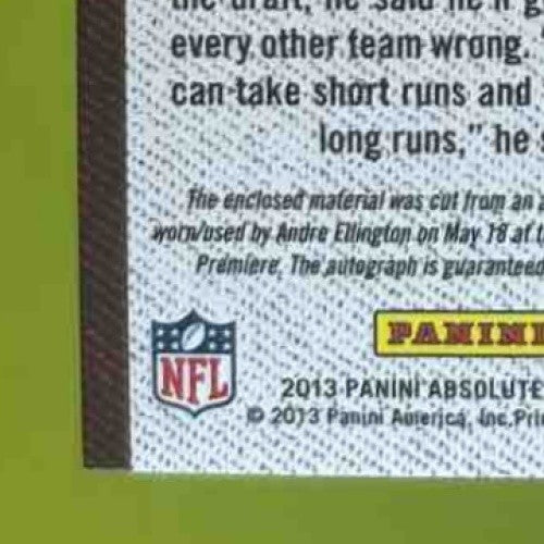 2013 Absolute Andre Ellington Tools of Trade Rookie Material Auto /25 Cardinals - Sports Cards