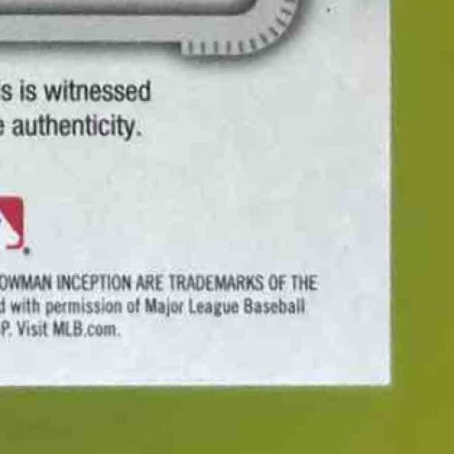 2013 Bowman Inception Clayton Blackburn Gold 71/99 #PA-CBL Auto Giants - Sports Cards